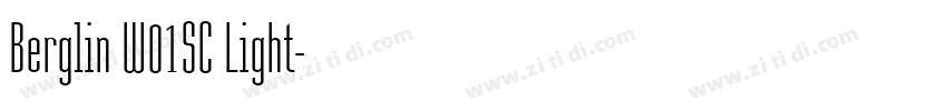 Berglin W01SC Light字体转换